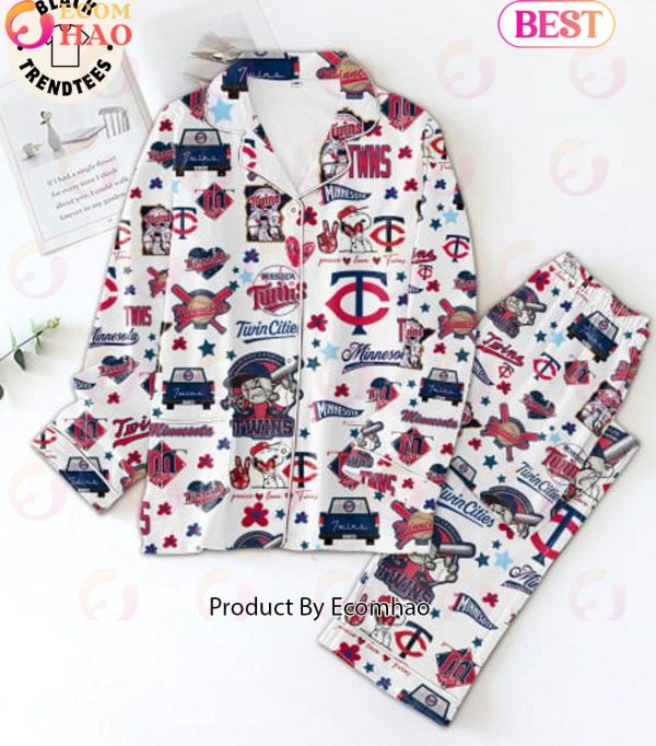 Minnesota Twins Cities American League White Pajamas Set