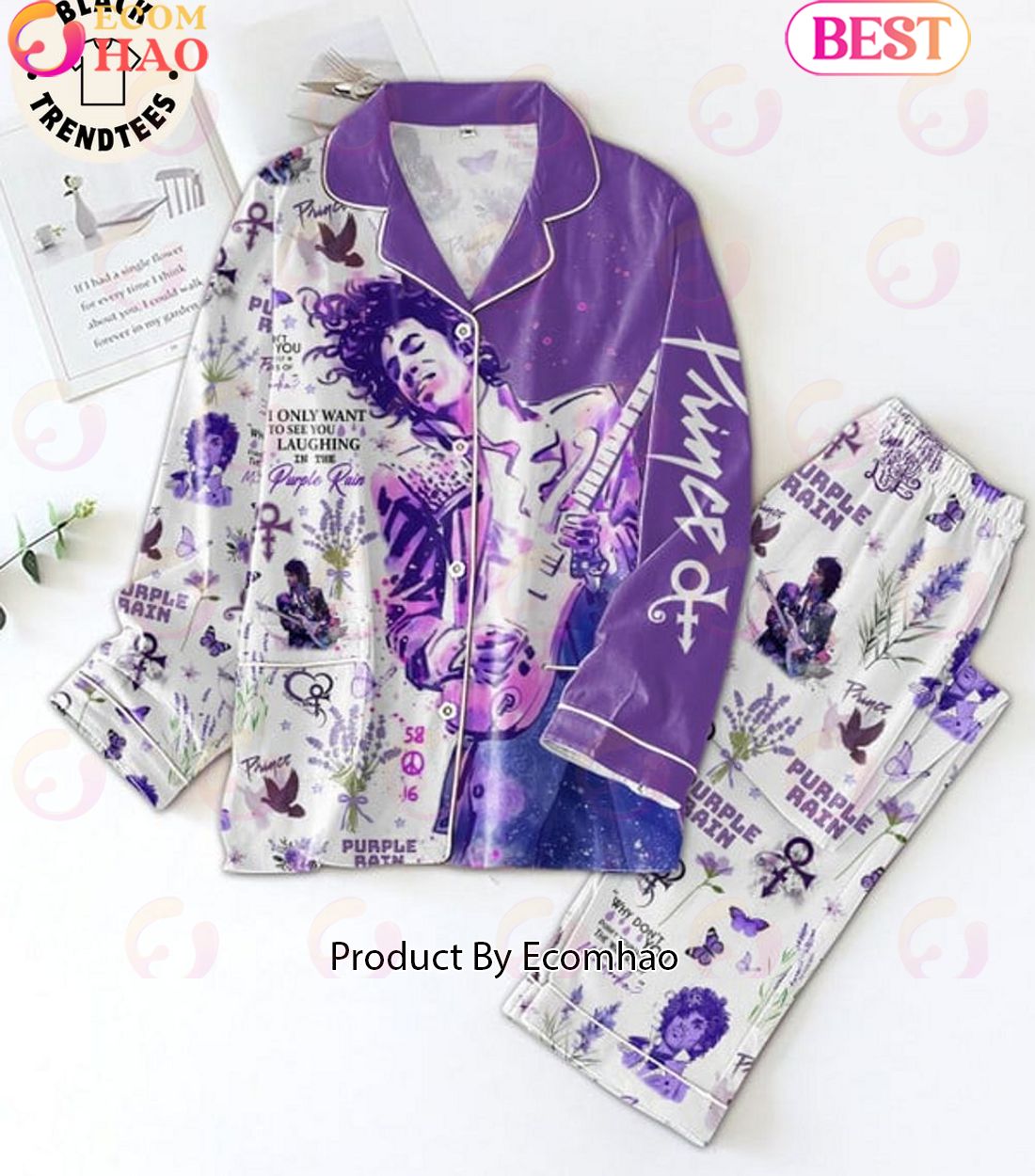 I Only Want To See You Laughing In The Purple Rain Pajamas Set