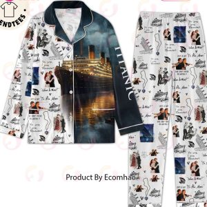 Image Of Love On The Titanic Ship Pajamas Set