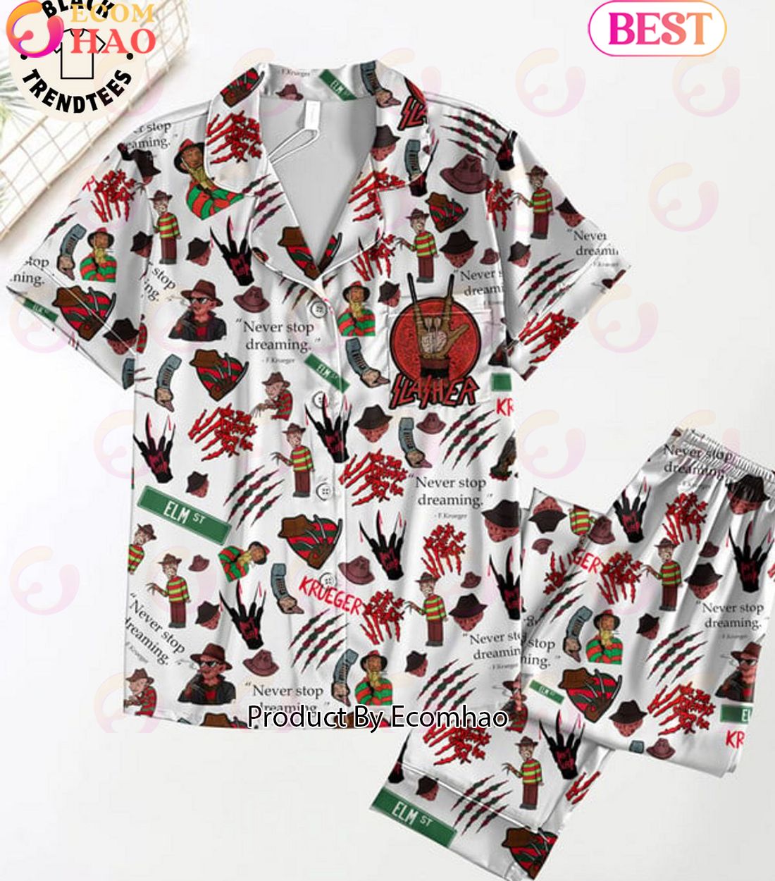 Lasher Krueger Never Stop Dreaming Design Pajamas Set