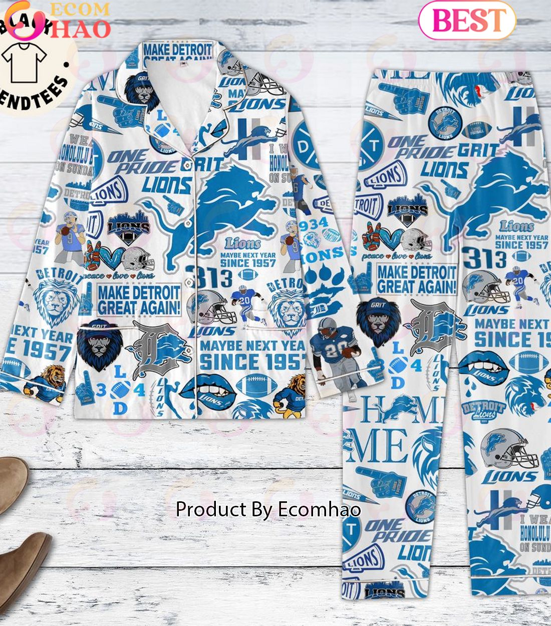 Lions Maybe Next Year Since 1957 Mascot Design Pajamas Set