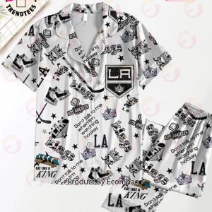Los Angeles Hockey Dont Talk To Me When Im Watching Hockey Pajamas Set
