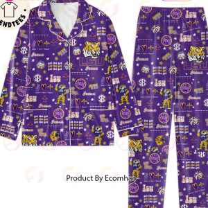LSU Tigers Football Tigers Design Pajamas Set