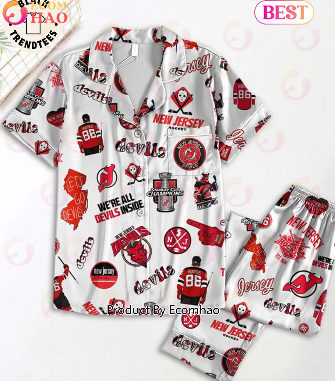 NEW Hellla Faithful 49ers San Francisco Niners Red Pajamas Set