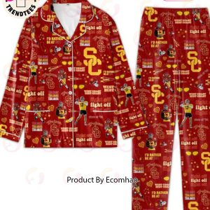 NEW Trojans West Coast Id Rather Be At 901 Red Pajamas Set