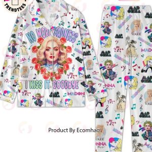 No More Sadness I Kiss It Good Singer Design White Pajamas Set