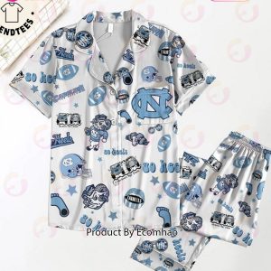 North Carolina Tar Heels men’s Basketball Mascot Logo Design Pajamas Set