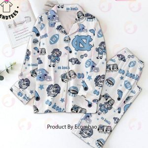 North Carolina Tar Heels men’s Basketball Mascot Logo Design Pajamas Set