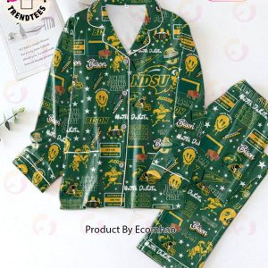 North Dakota State University Bison North Dakota Green Pajamas Set