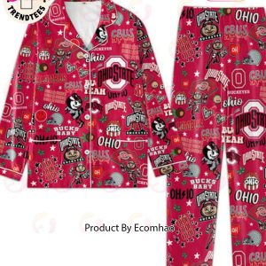 Ohio State Buckeyes Heart Eyes Pajamas Set
