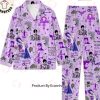West Virgini Button Down Country Roads Blue Pajamas Set