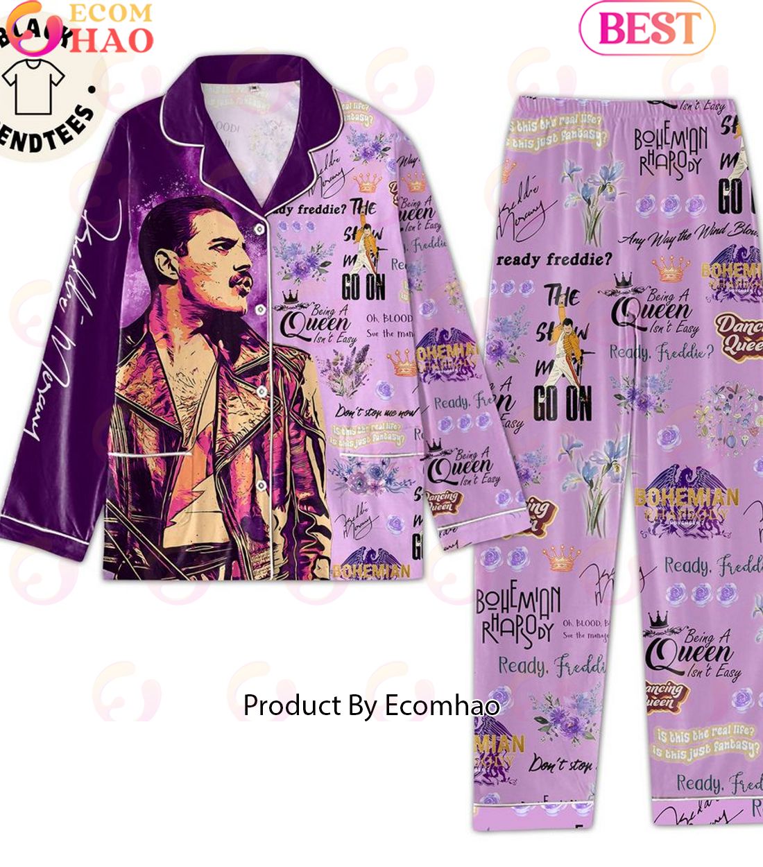 Queen Bohemian Rhapsody Lyrics Pajamas Set