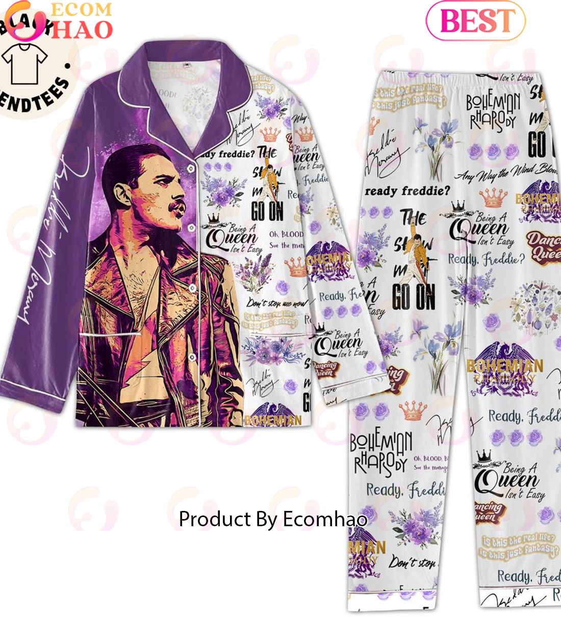 Queen Bohemian Rhapsody Lyrics Pajamas Set