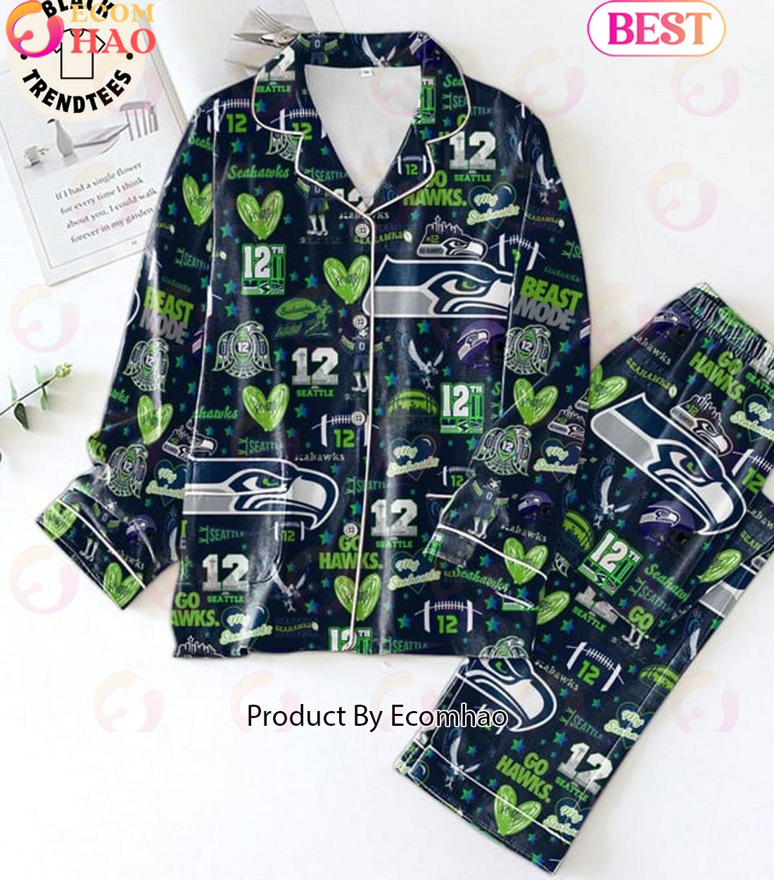 Seattle Seahawks Football 12th Seattle Pajamas Set