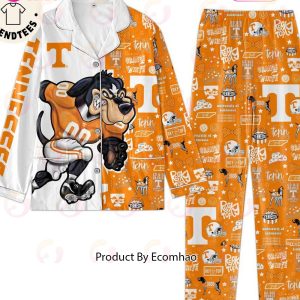 Tennessee Orange White Rocky Top Mascot Design Pajamas Set