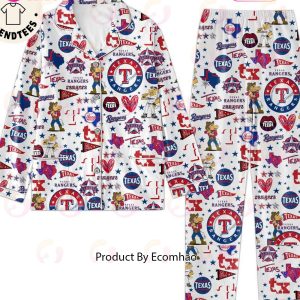 Texas Rangers Mascot Logo Star Design Pajamas Set Texas Rangers Mascot Logo Star Design Pajamas Set