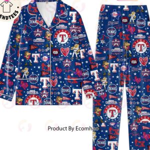 Texas Rangers Mascot Logo Star Design Pajamas Set