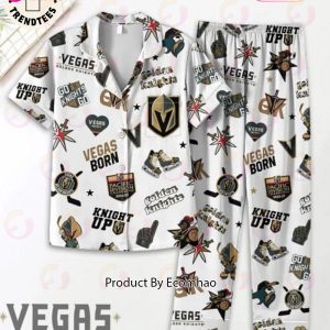 Vegas Born Knight Up Golden Knights Pajamas Set