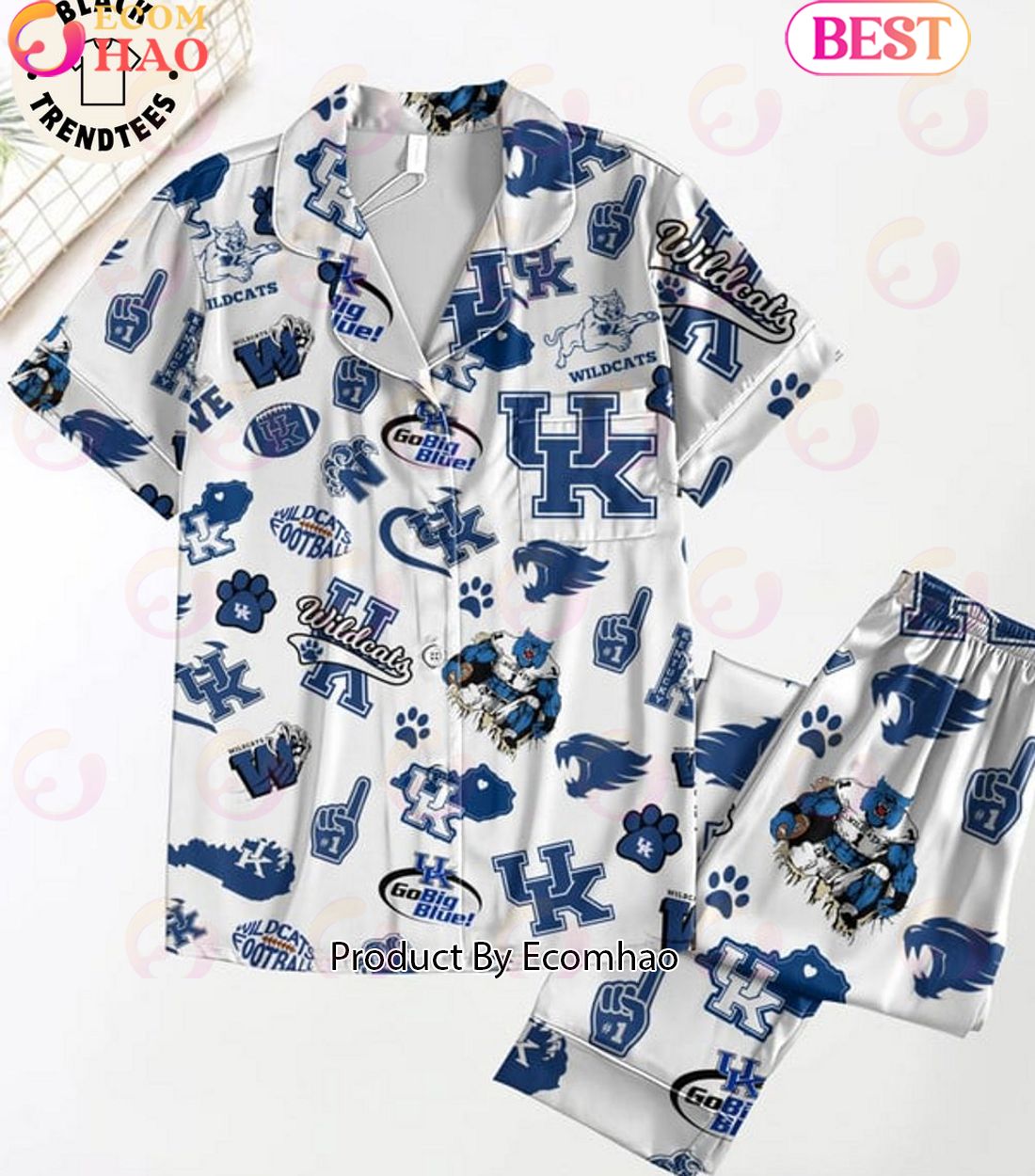 Wildcats Football Go Big Blue Pajamas Set