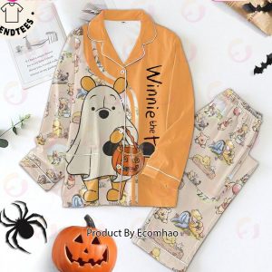 Winnie The Pooh Halloween Pumpkin Lights Design Pajamas Set