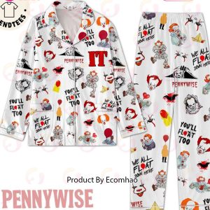 Youll Float Too Pennywise Movie Character Spooky Clown Pajamas Set