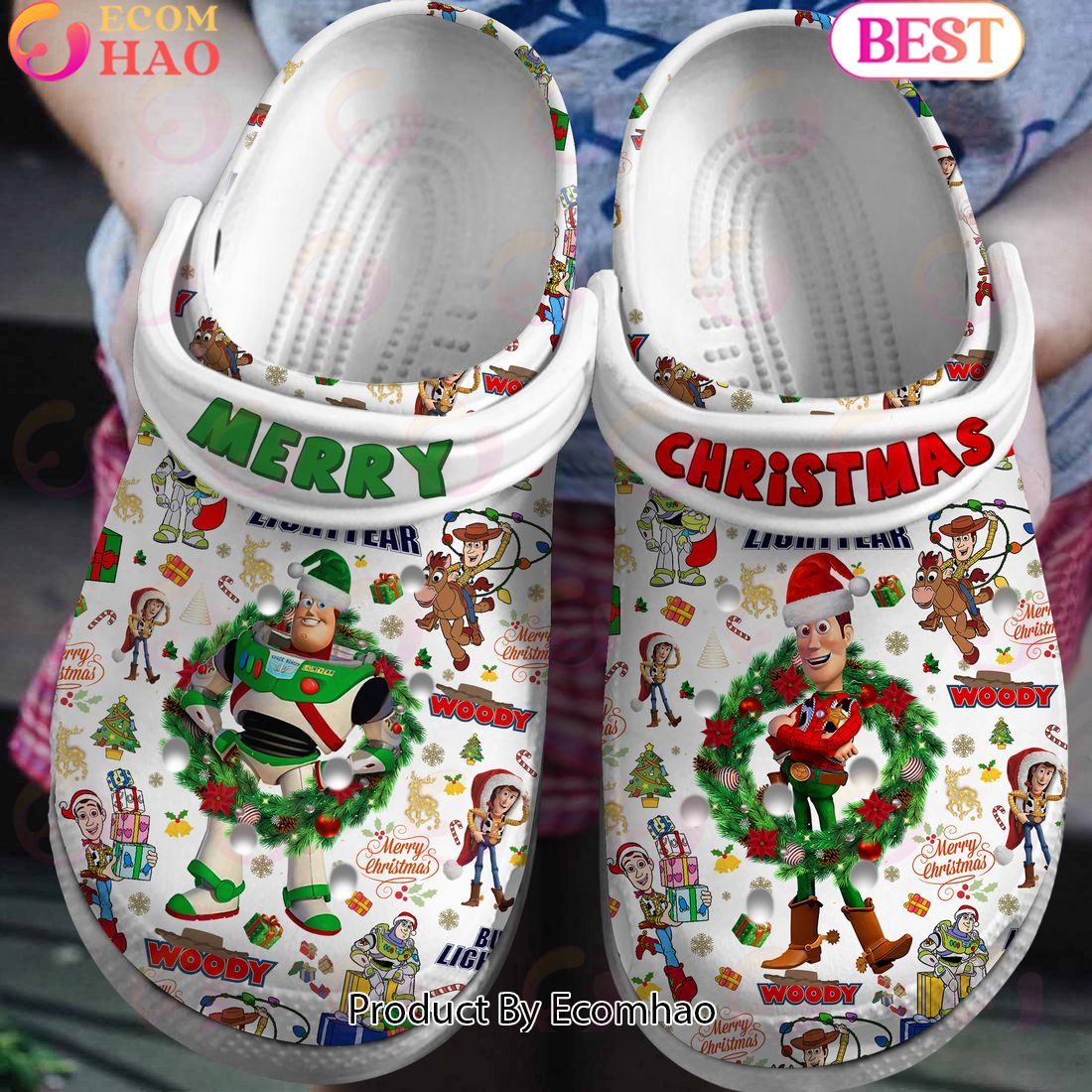 Merry Christmas Buzz Lightyear Woody Crocs