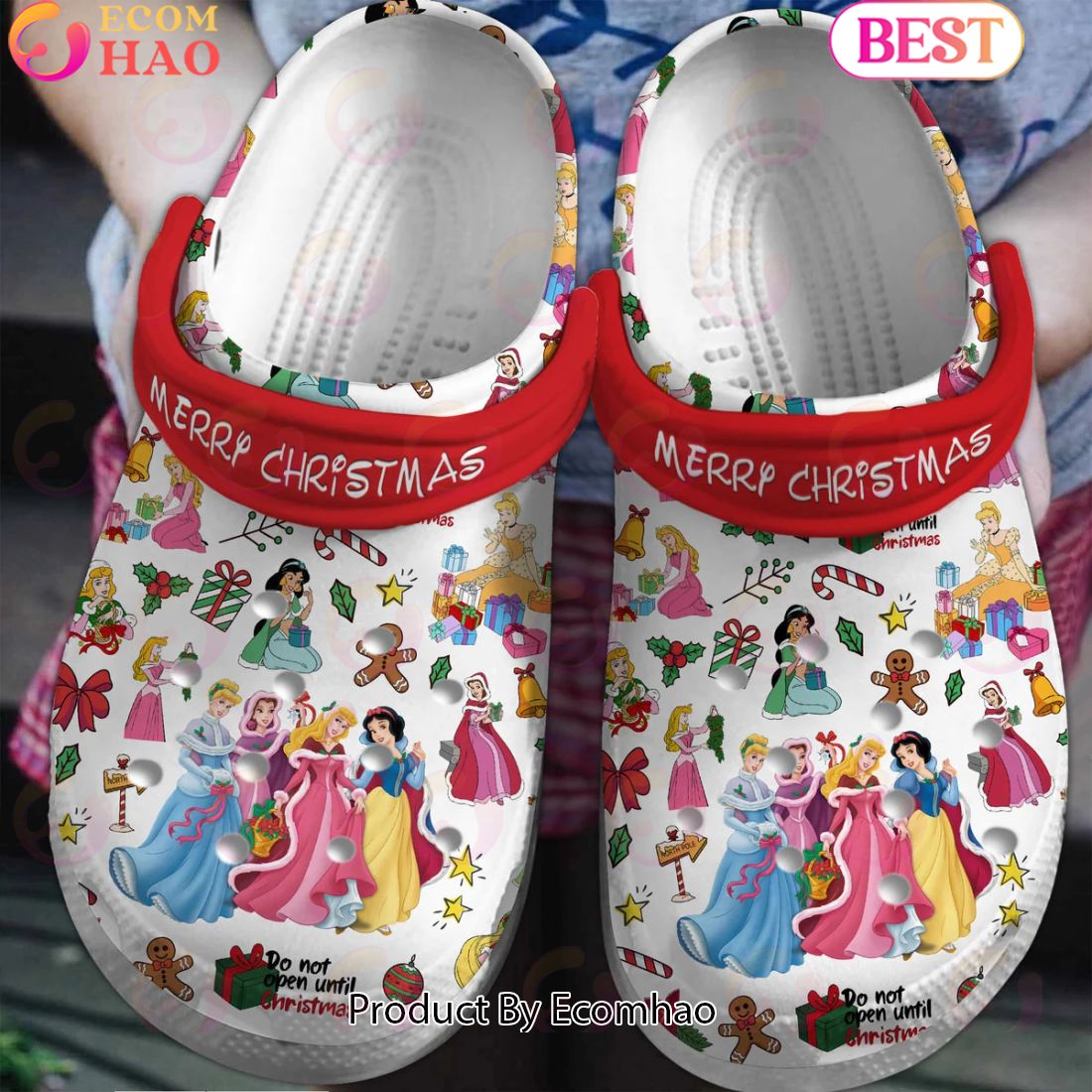 Merry Christmas Do Not Open Until Christmas Cinderella Crocs