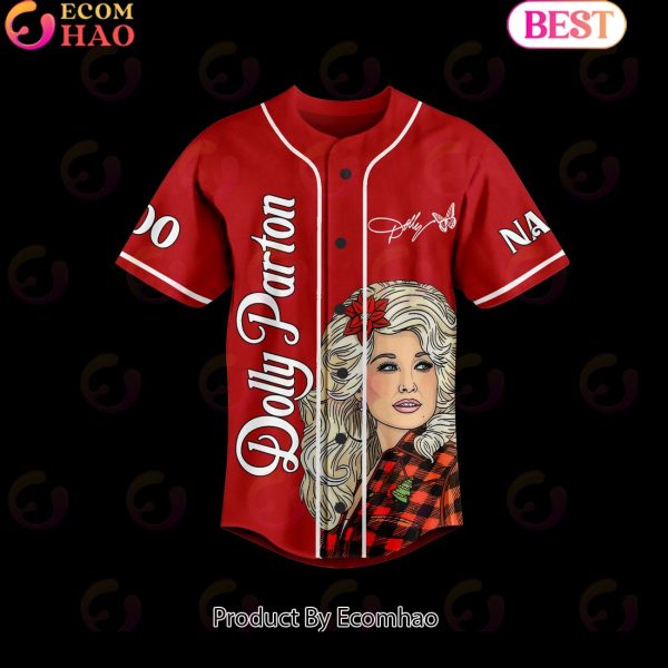 Dolly Parton Have A Holly Dolly Christmas Personalized Baseball Jersey