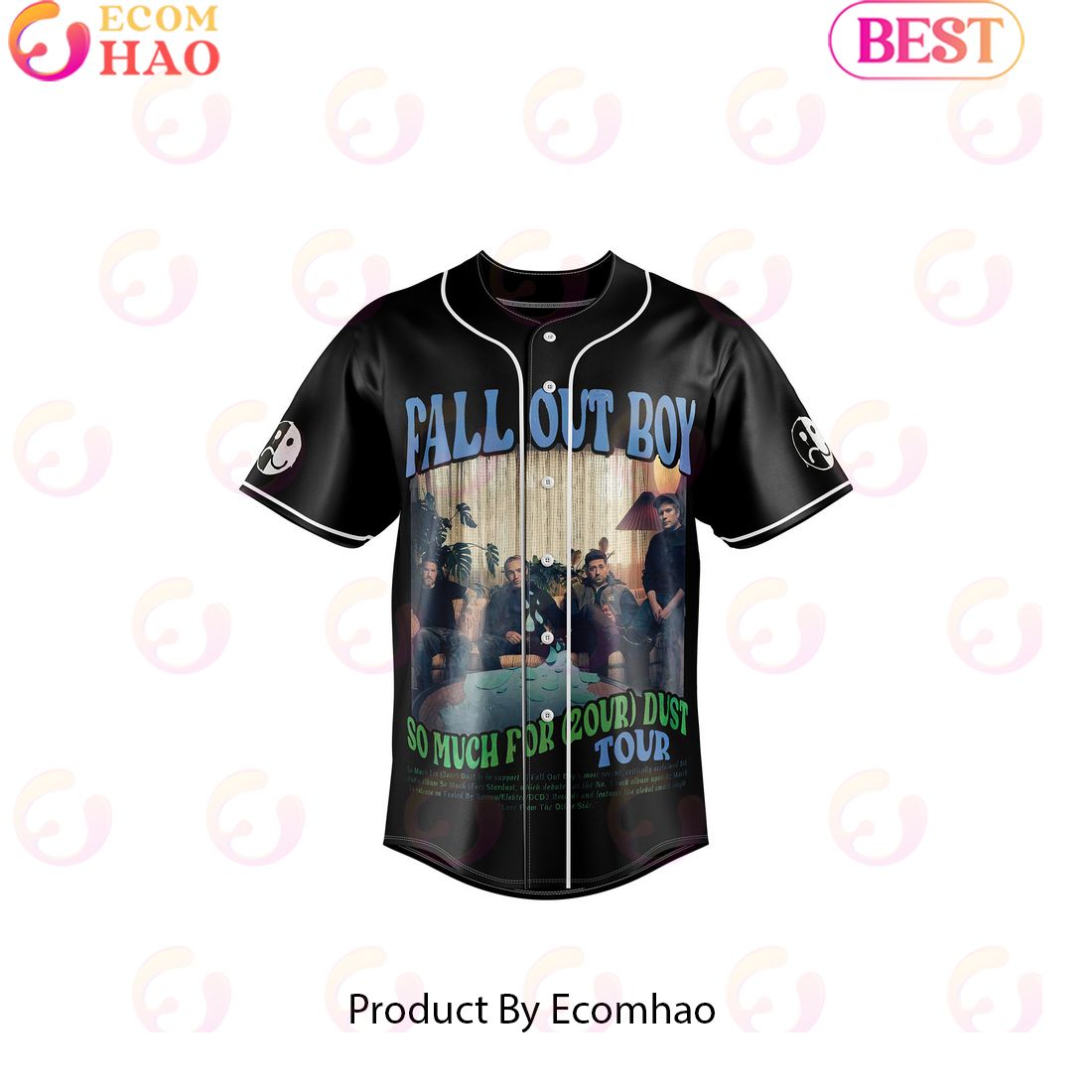 Fall Out Boy So Much For  2our  Dust Tour With Jimmy Eat World Baseball Jersey