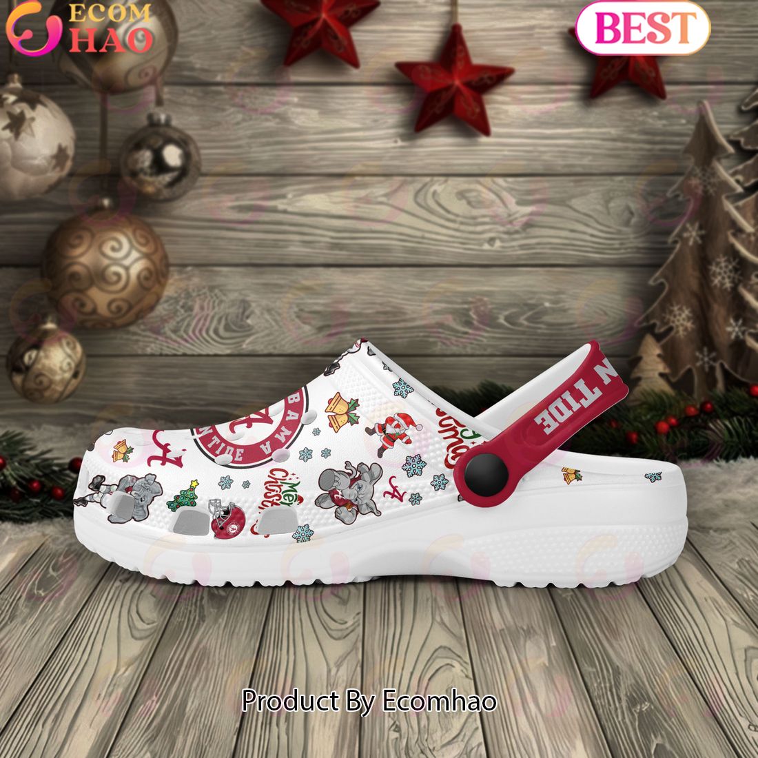 NCAA Alabama Crimson Tide Merry Christmas Crocs