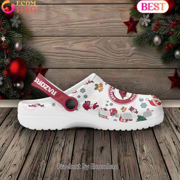NCAA Arkansas Razorbacks Merry Christmas Crocs