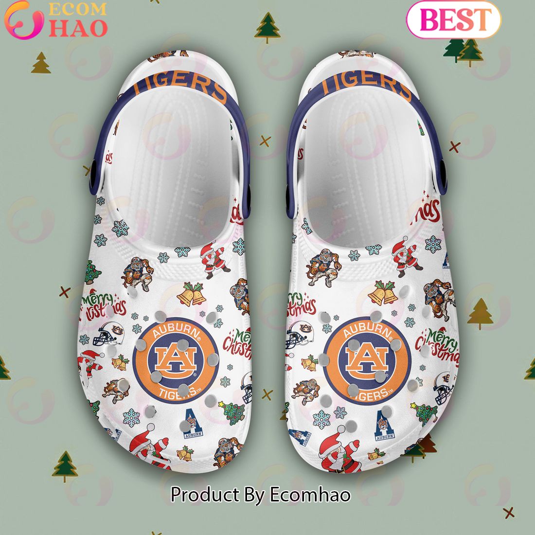 NCAA Auburn Tigers Merry Christmas Crocs