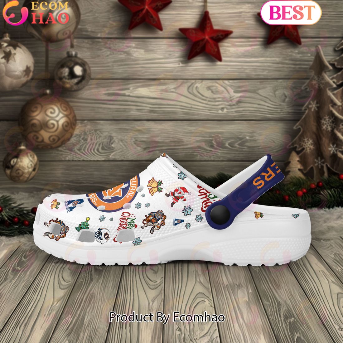 NCAA Auburn Tigers Merry Christmas Crocs