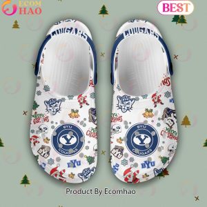 NCAA BYU Cougars Merry Christmas Crocs