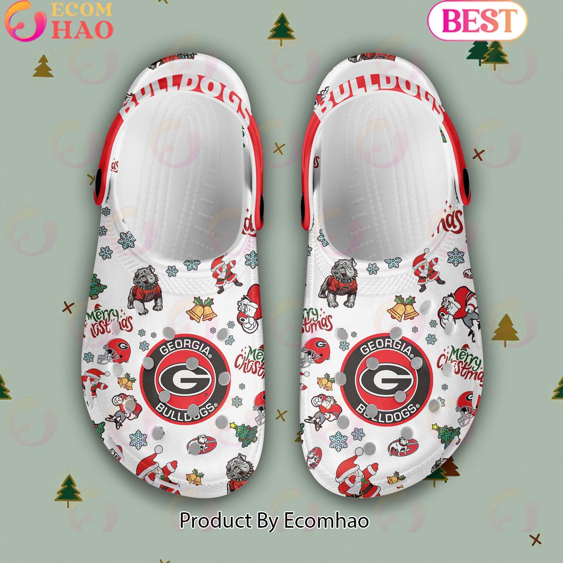 NCAA Kansas Jayhawks Merry Christmas Crocs