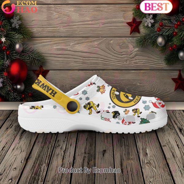 NCAA Iowa Hawkeyes Merry Christmas Crocs
