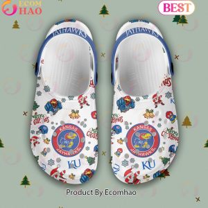 NCAA Kansas Jayhawks Merry Christmas Crocs