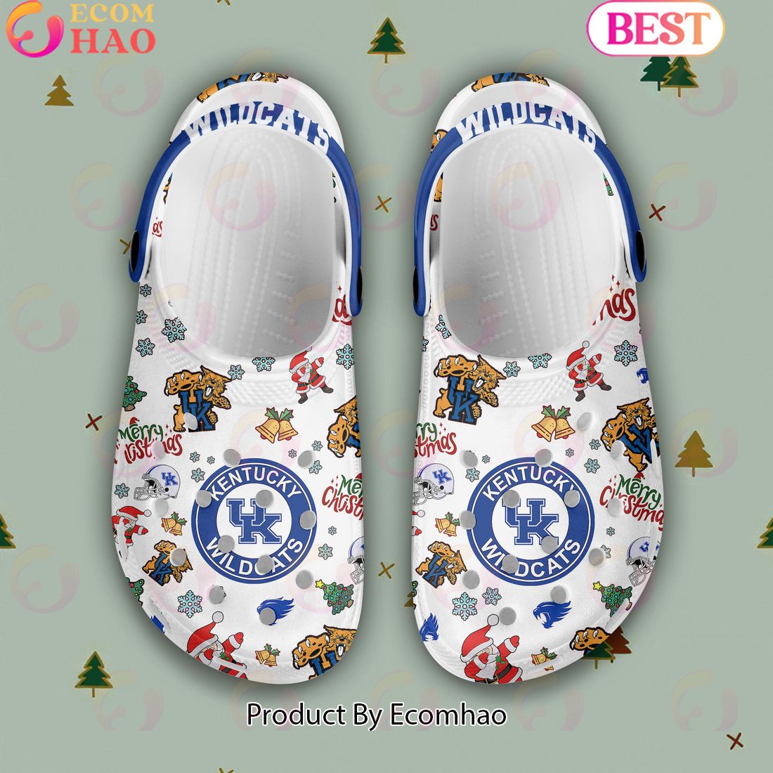 NCAA Kentucky Wildcats Merry Christmas Crocs