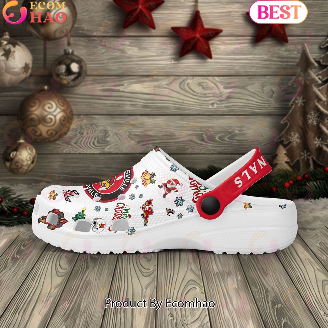 NCAA Louisville Cardinals Merry Christmas Crocs