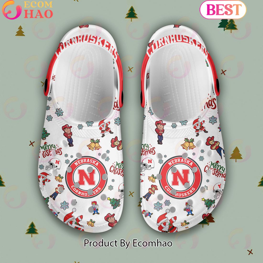 NCAA Michigan Wolverines Merry Christmas Crocs