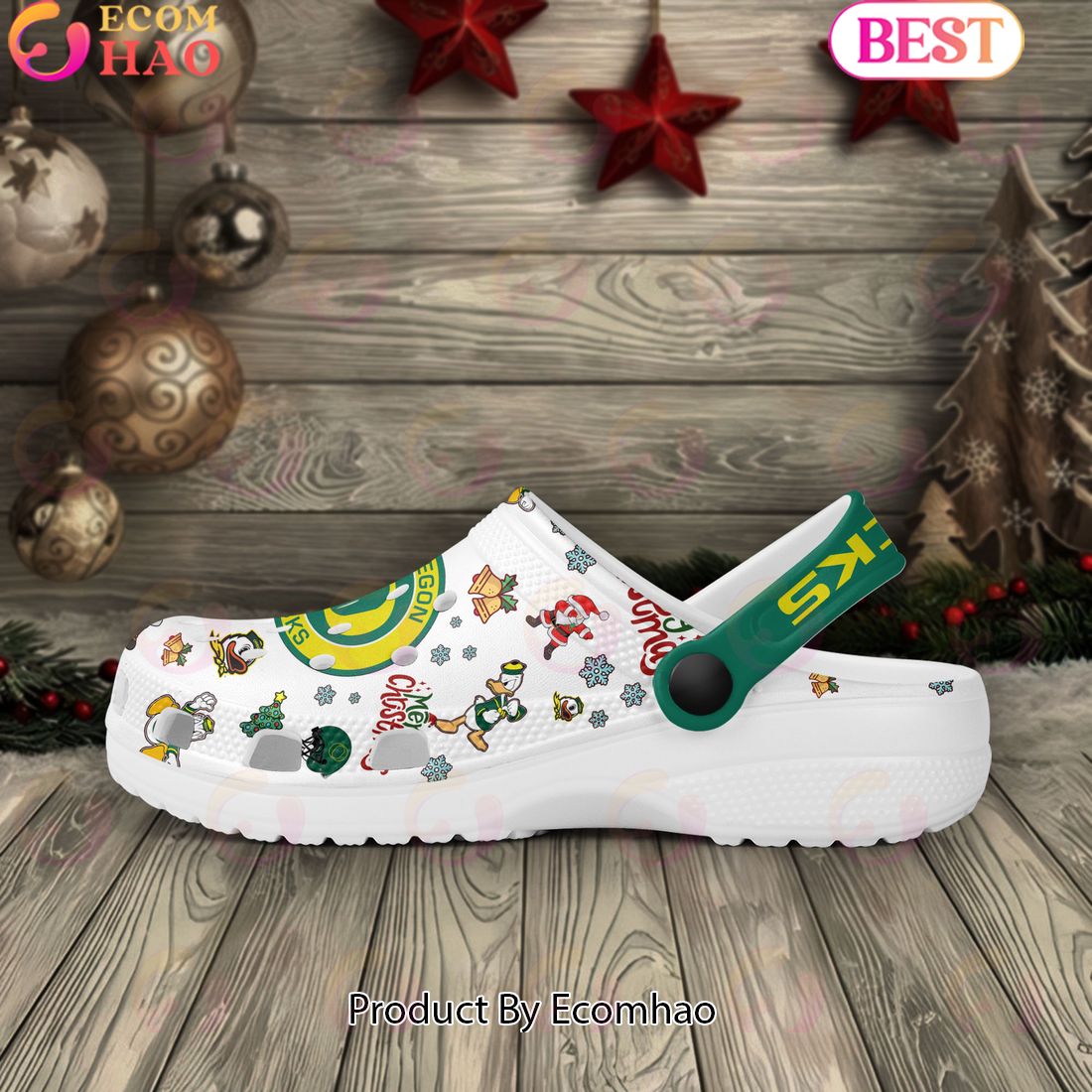 NCAA Oregon Ducks Merry Christmas Crocs