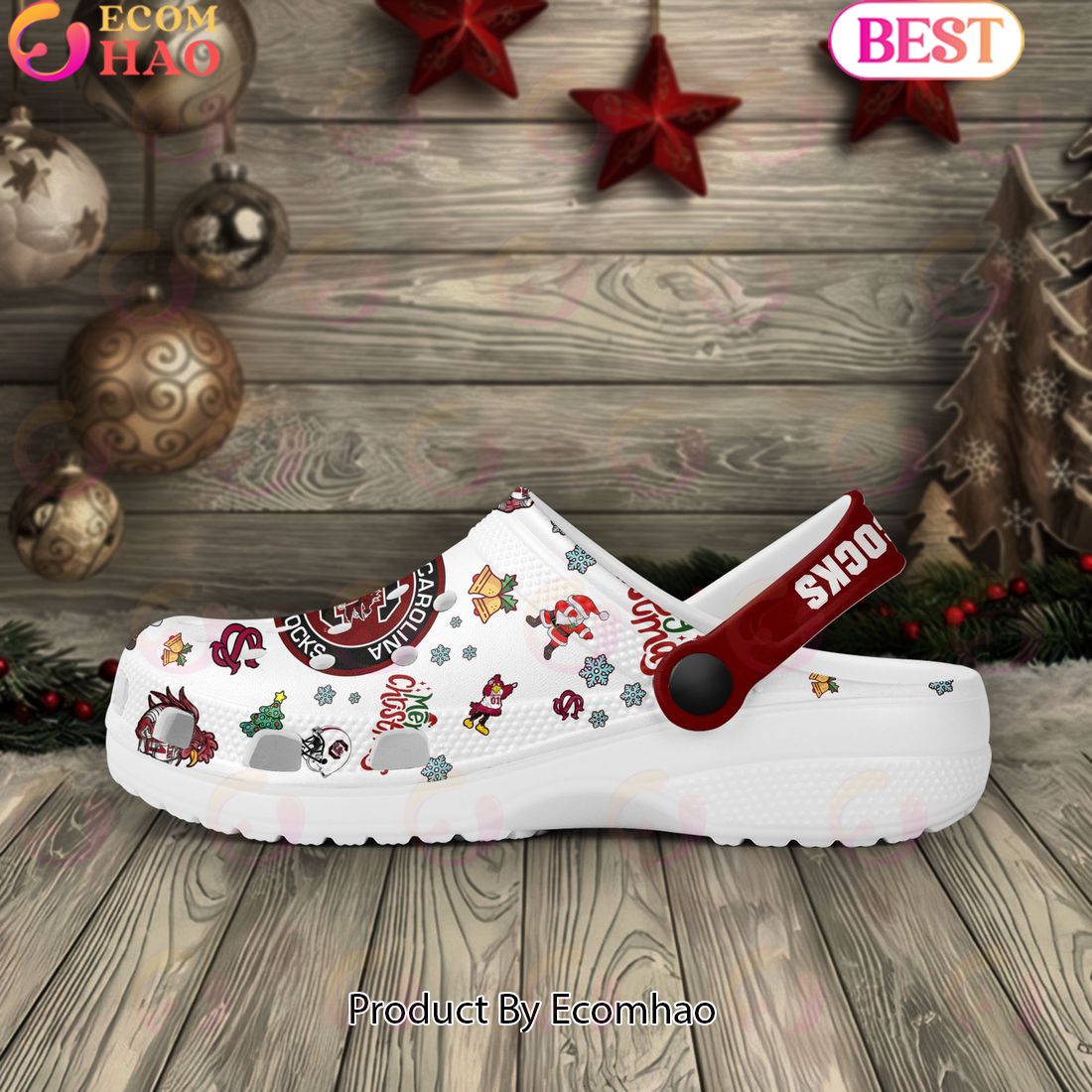 NCAA South Carolina Gamecocks Merry Christmas Crocs