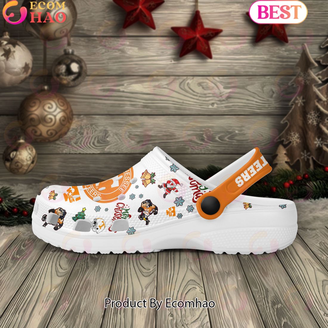 NCAA Tennessee Volunteers Merry Christmas Crocs