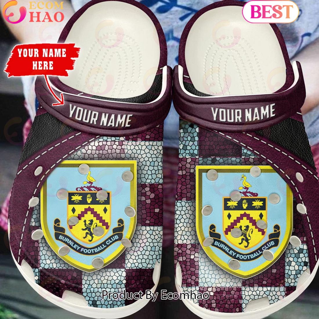 Aston Villa EPL Clog Shoes Glitter