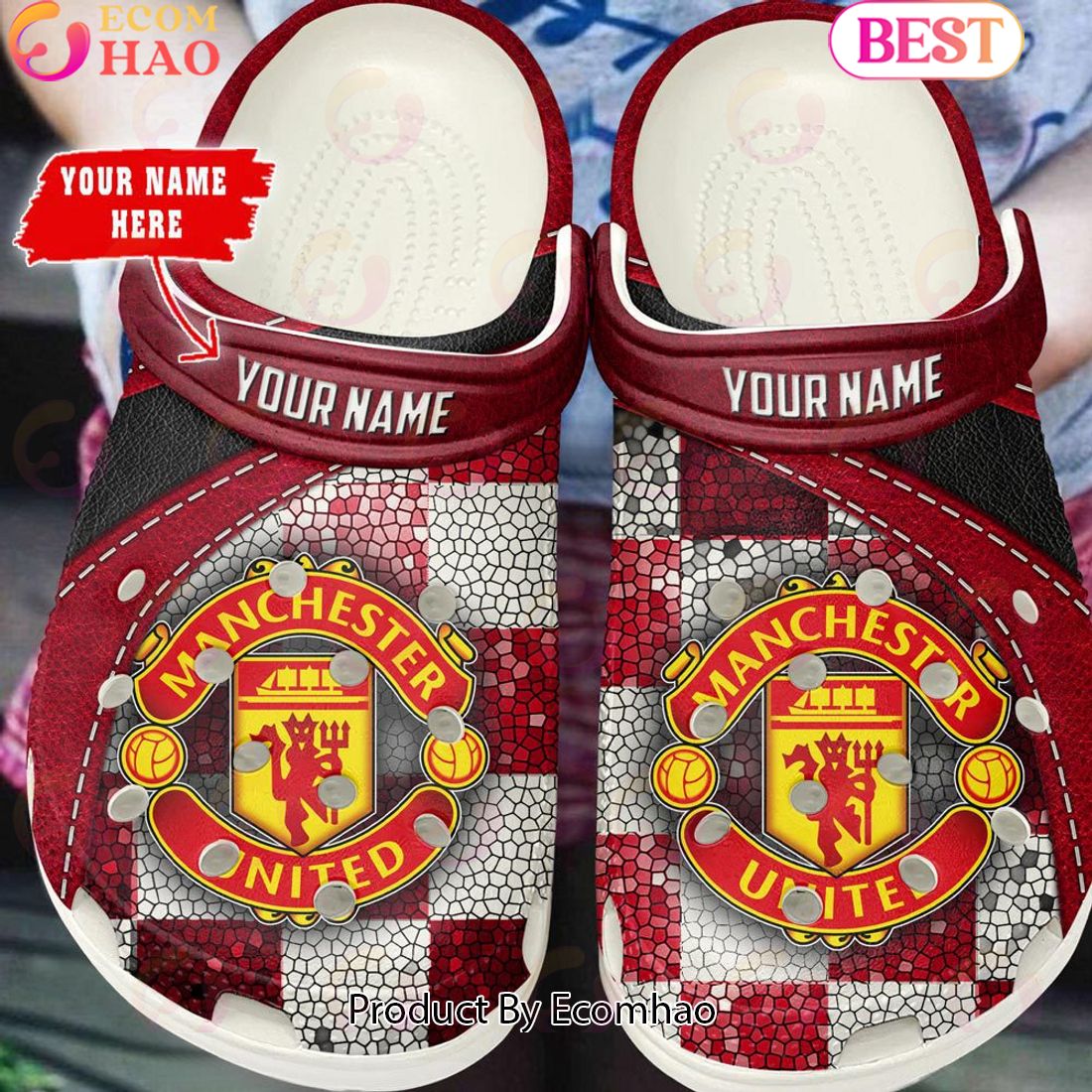 Manchester United EPL Clog Shoes Glitter