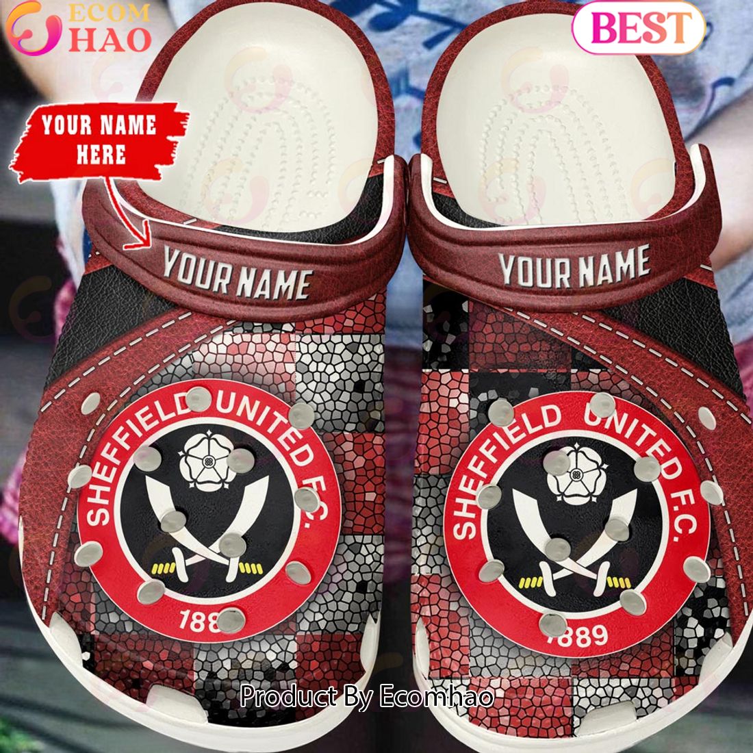 Sheffield United EPL Clog Shoes Glitter