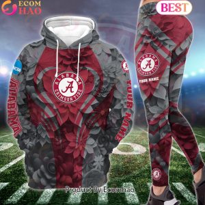 Alabama Crimson Tide Hoodie And Leggings Custom Your Name, Football Team Clothings, Gift For Football Lovers