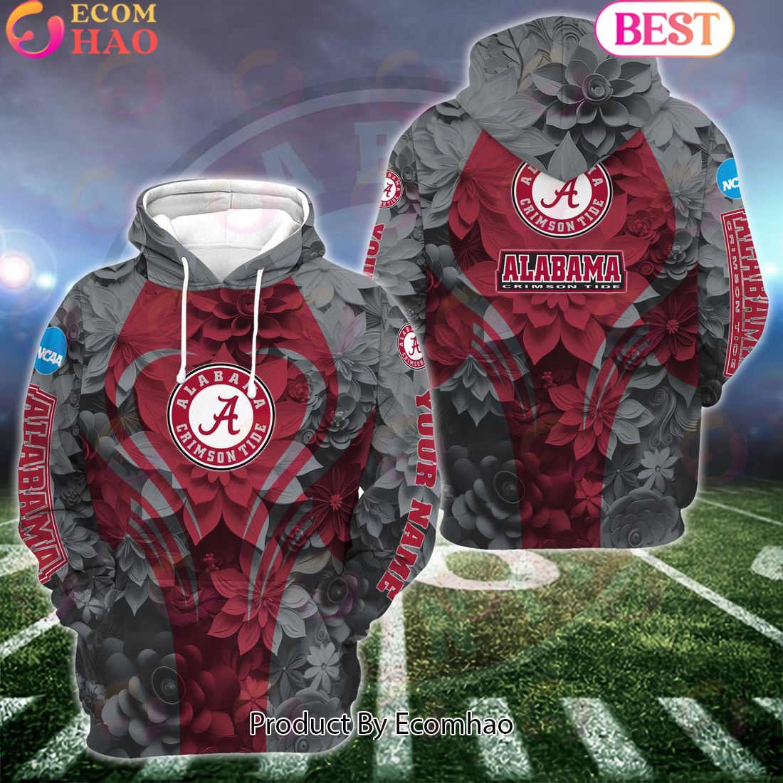 Alabama Crimson Tide Hoodie And Leggings Custom Your Name, Football Team Clothings, Gift For Football Lovers