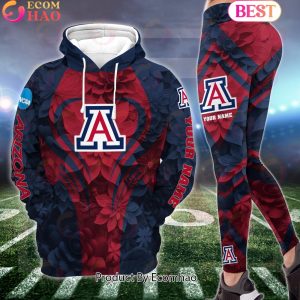NCAA Arizona Wildcats Hoodie And Leggings Custom Your Name, Football Team Clothings, Gift For Football Lovers