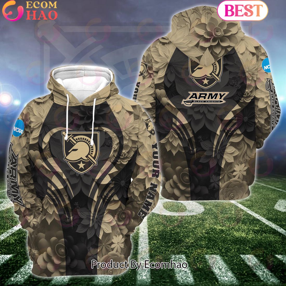 NCAA Army Black Knights Hoodie And Leggings Custom Your Name, Football Team Clothings, Gift For Football Lovers